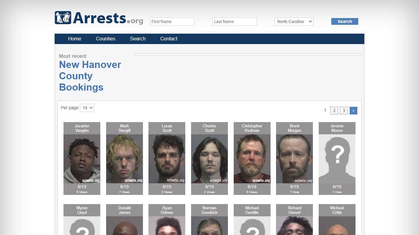 New Hanover County Arrests and Inmate Search